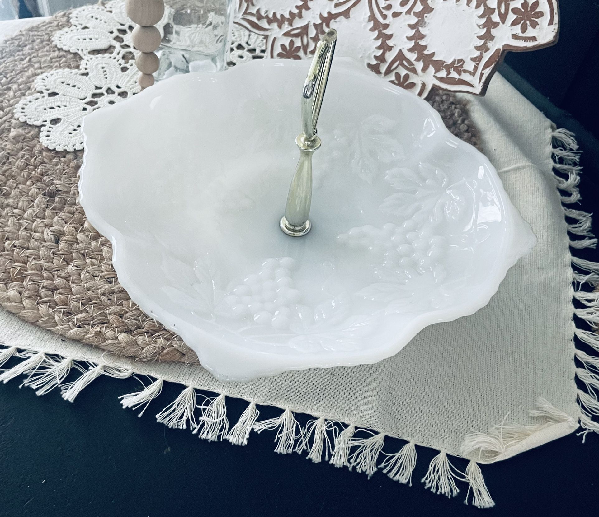 Milk Glass Dish 