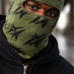 Green Graphic Skimask 