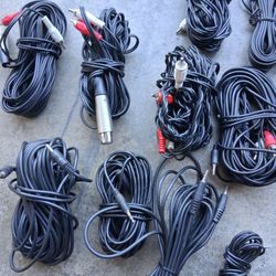 Audio Cables RCA,3mm,1/4 10ft To25ft,50ft