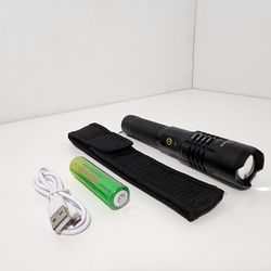 XHP50 Flashlight Zoomable USB Rechargeable Torch Super Bright Light