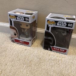 Star Wars Funko Pop 2 Pack Rey 104, Kylo Ren 60 Vinyl Bobble Head