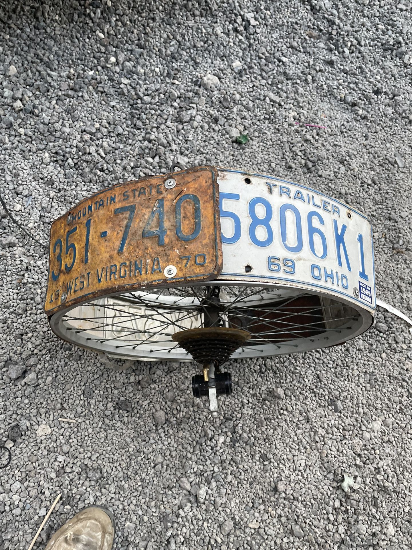 Vintage license plate light