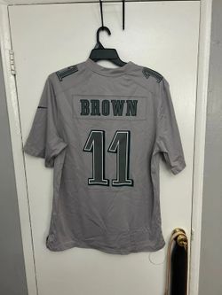 Nike Philly Eagles #11 A.J. Brown Gray Jersey Men's Size L