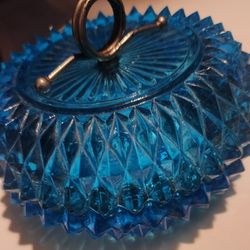 Antique Cobalt Blue Candy Dish