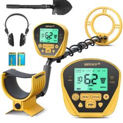 Metal Detector for Adults (German Patent 2024), Professional Metales Detectors with LCD Display, High Accuracy, Waterproof, Pinpoint, 5 Modes, 10" Coi
