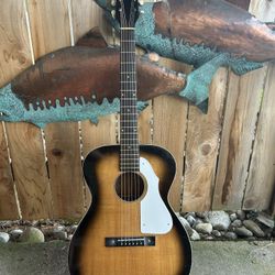 Vintage Silvertone H621 Acoustic Guitar Made In USA 1960s by Harmony - 2-Tone Sunburst