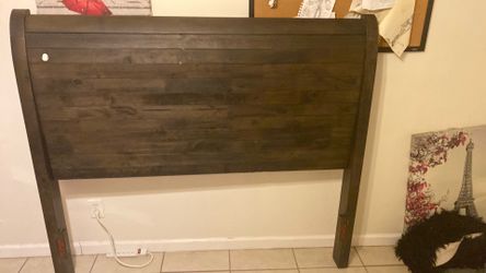 Queen bed frame with nightstand