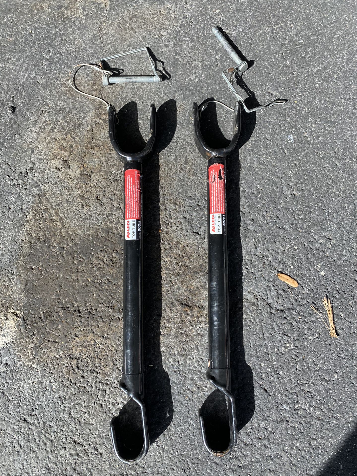 Pair of bike top tube adapters