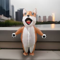 Halloween cartoon dog mascot costume party carnival adult fancy cosplay Sz Large