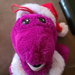 Barney The Dinosaur (BARNEY & FRIENDS) Purple/Red Christmas Stocking 17" Plush