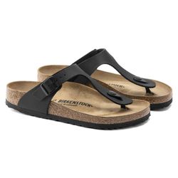 New in box Birkenstock Women's Gizeh Thong Sandal, Black (Birko Flor), 38 M EU/7-7.5 B(M) US