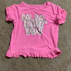 Okie Dokie Pink La,La Love You Shirt Size 5t