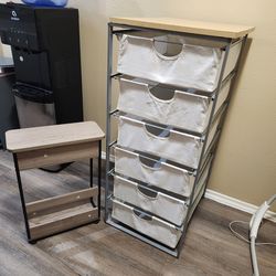 Elfa Metal Mesh Dresser Drawers with 6 Fabric Cabinets $30 for both