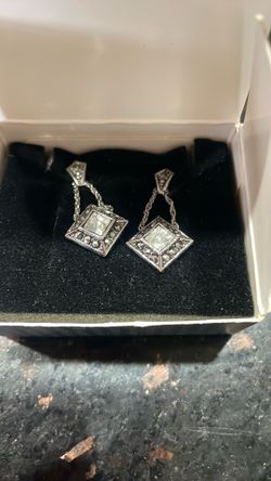 Earrings drop with crystal