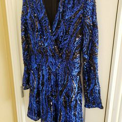 Woman's Blue Sequence Dress Size 6