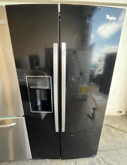 Whirlpool Side By Side Black Refrigerator Fridge

