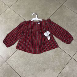 Old Navy Toddler Girl’s Plaid Blouse, Size 5t