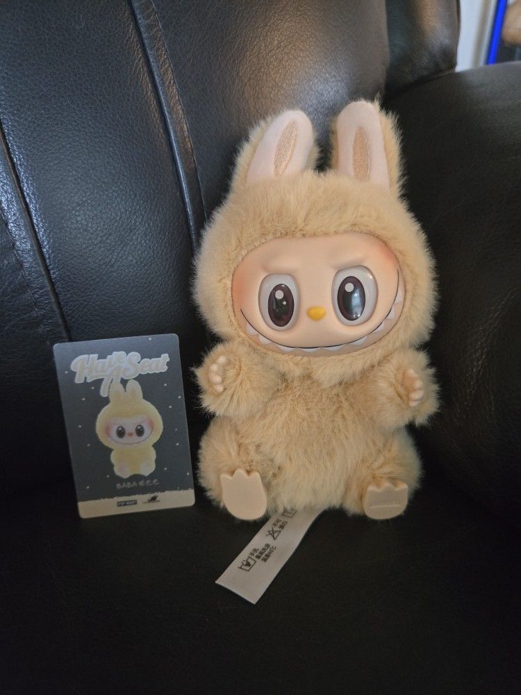 Labubu Have A Seat Baba Light Brown Keychain Plush Keychain