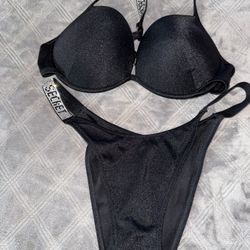 Victoria’s Secret Diamond bikini set black