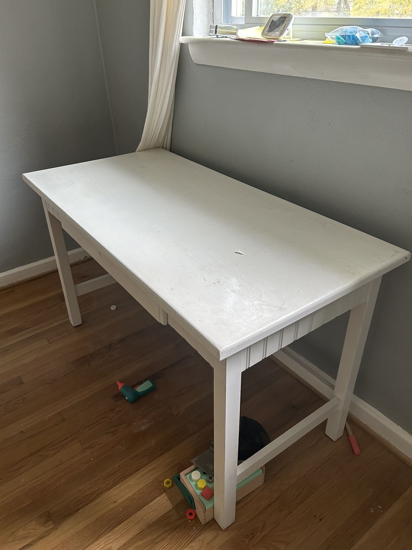 Pottery Barn Solid Wood White Desk