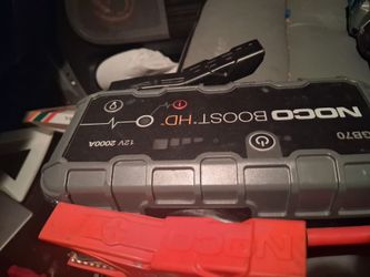 NOCO Boost HD GB70, a 2000 Amp 12-Volt portable lithium jump starter designed for gas engines up to 8 liters and diesel engines up to 6 liters.