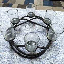 Metal Candle Holder Centerpiece 