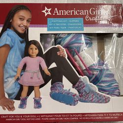 American Girl crafts Knitting slippers kite