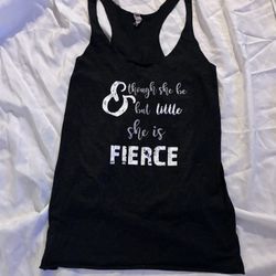 Next Level “Though She Be But Little She Is Fierce" -Shakespeare’s “A Midsummer Night's Dream” Racerback Tank Top