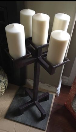 Pair of candelabras (+candles)