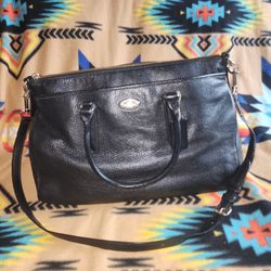 Coach Pebble Leather Morgan Satchel BLACK