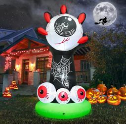 6ft tall Halloween inflatable hand and eyes