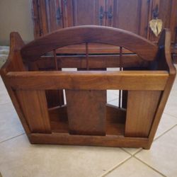 Solid Wood Magazine Rack - In Great Condition