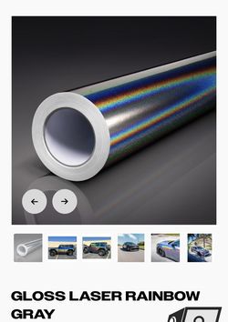 Rainbow Laser Grey Car Vinyl Wrap 