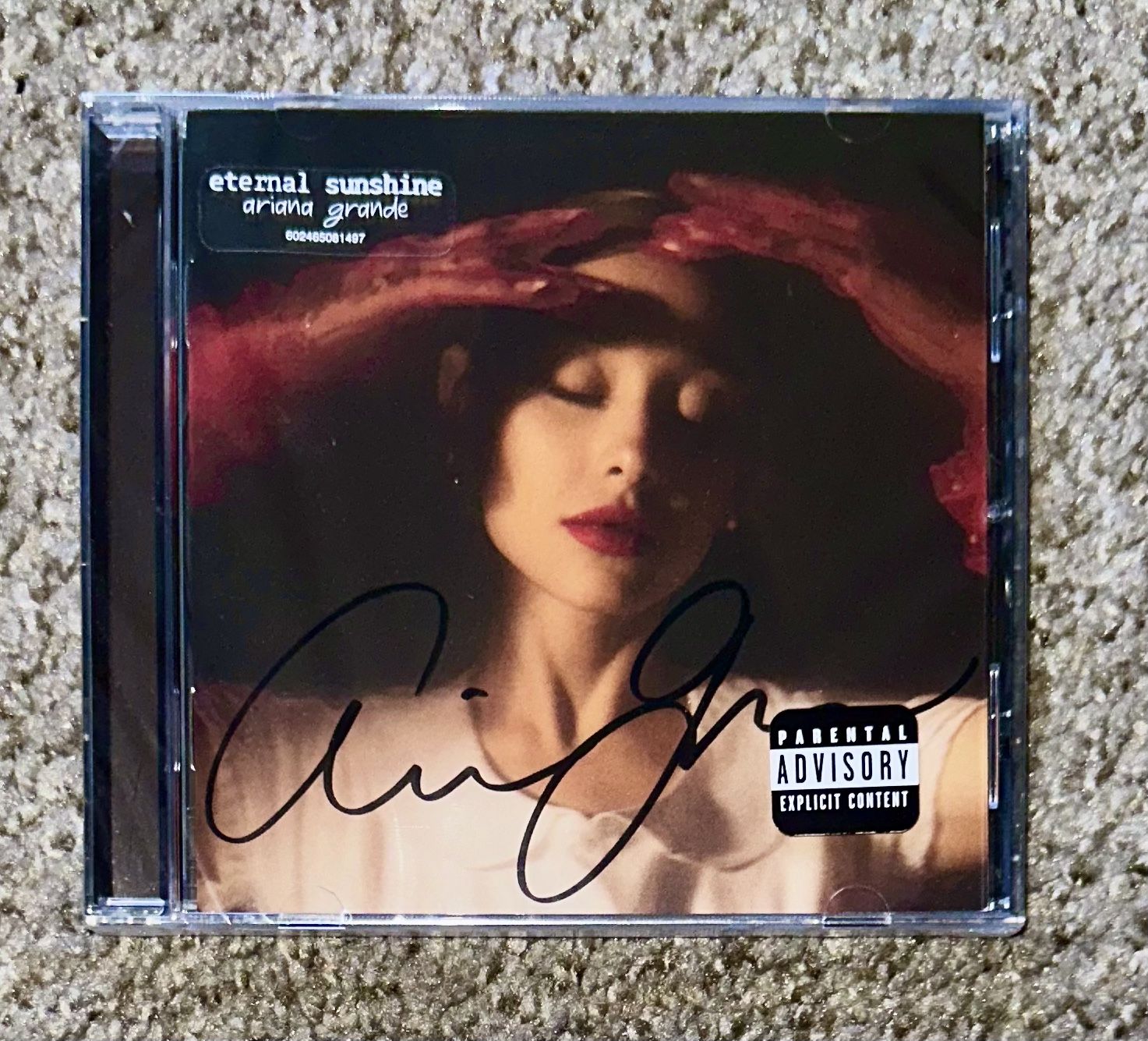 Ariana Grande Eternal Sunshine SIGNED CD FULL NAME SIGNATURE New