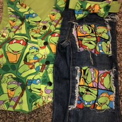 Ninja Turtles Toddler Boy Birthday Outfit 