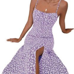 Floral Purple Sun Dress