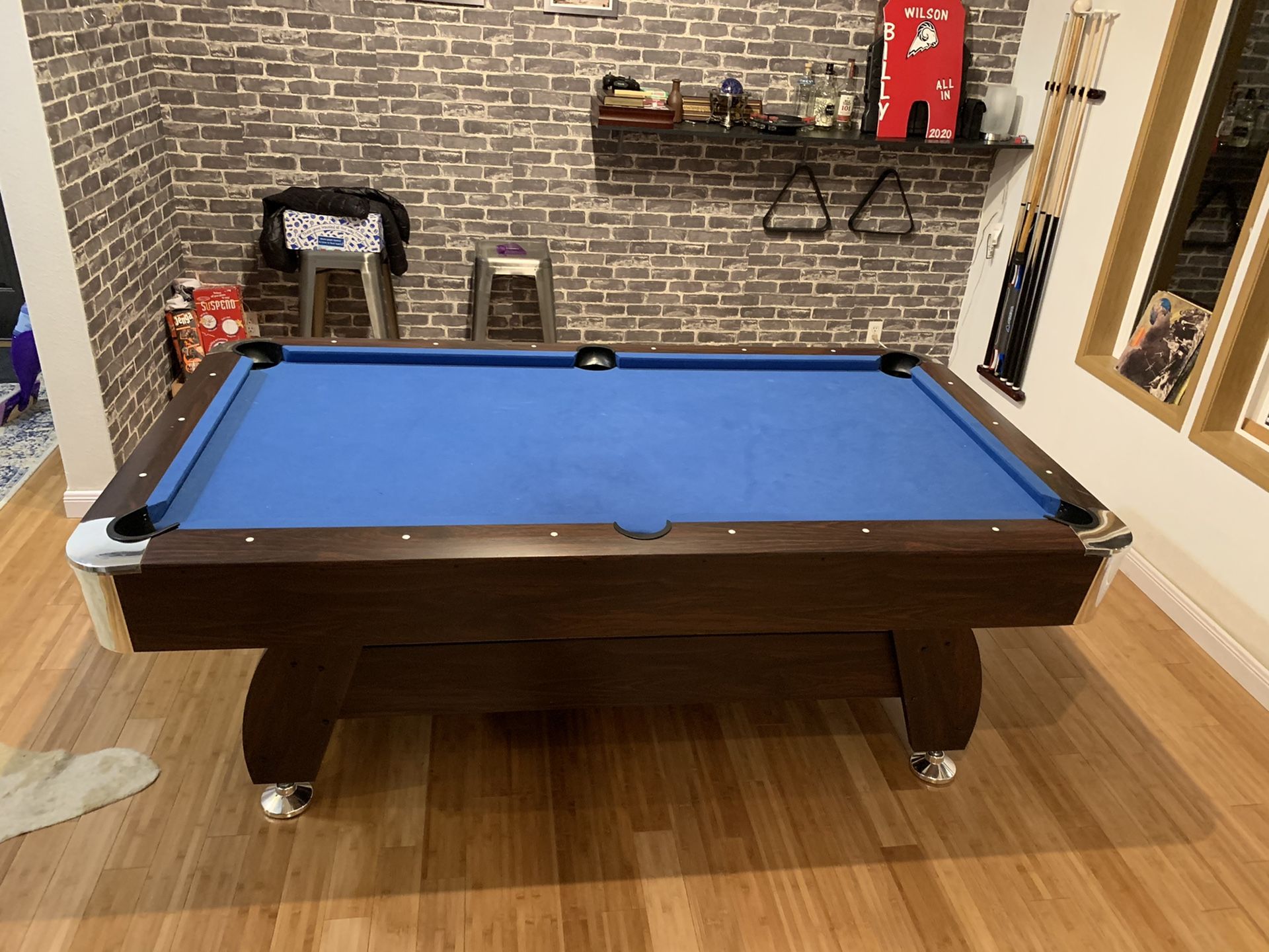 Pool Table. Balls, cues, racks included