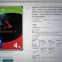 3 4TB Seagate Ironwood NAS Drives