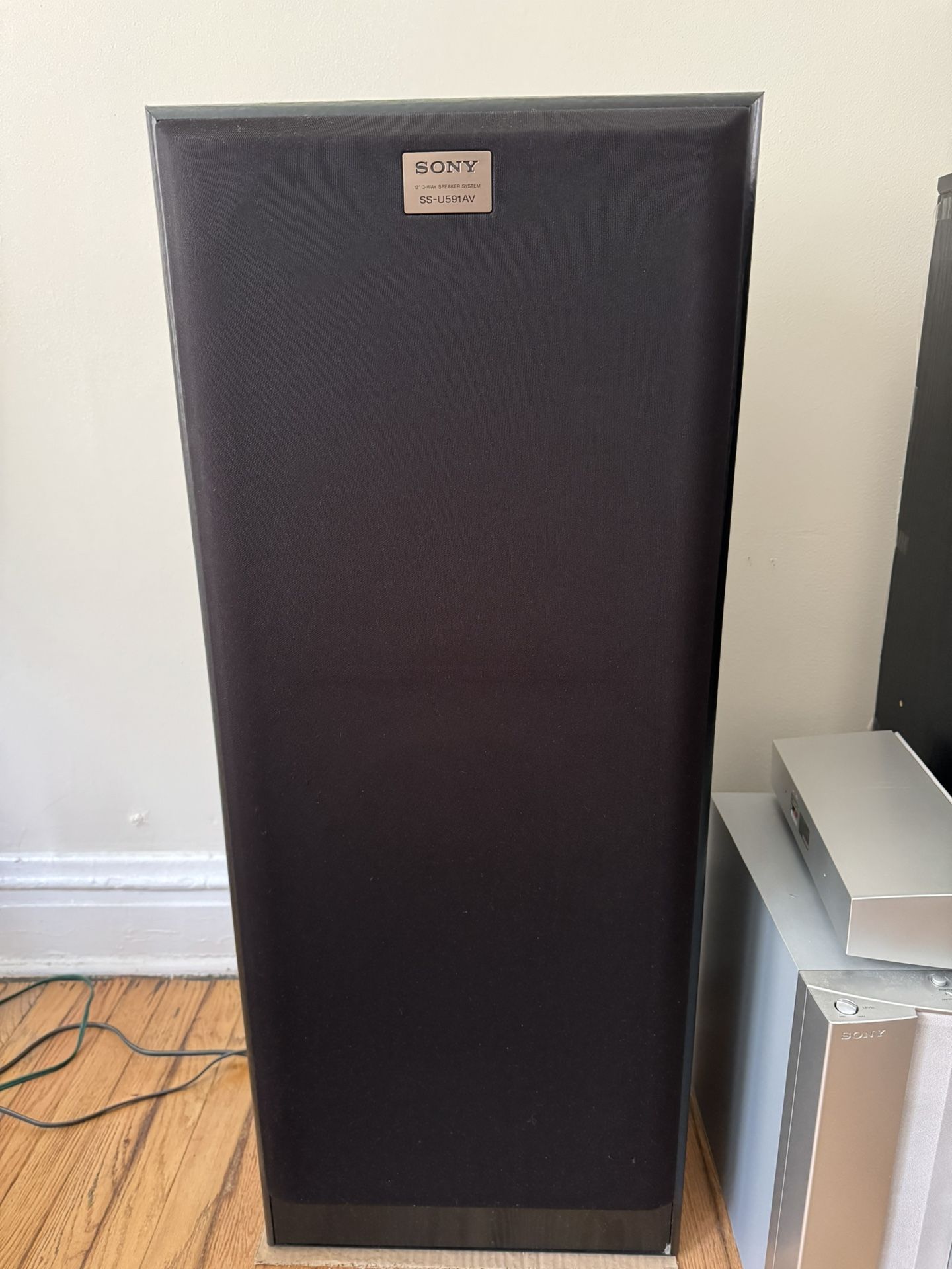 Two Vintage Sony 12’ 3 Way Speakers black