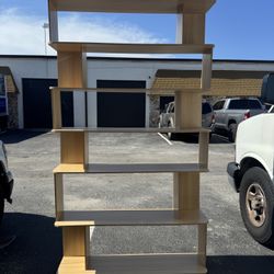 Three (3) Standalone Wood Bookshelves 