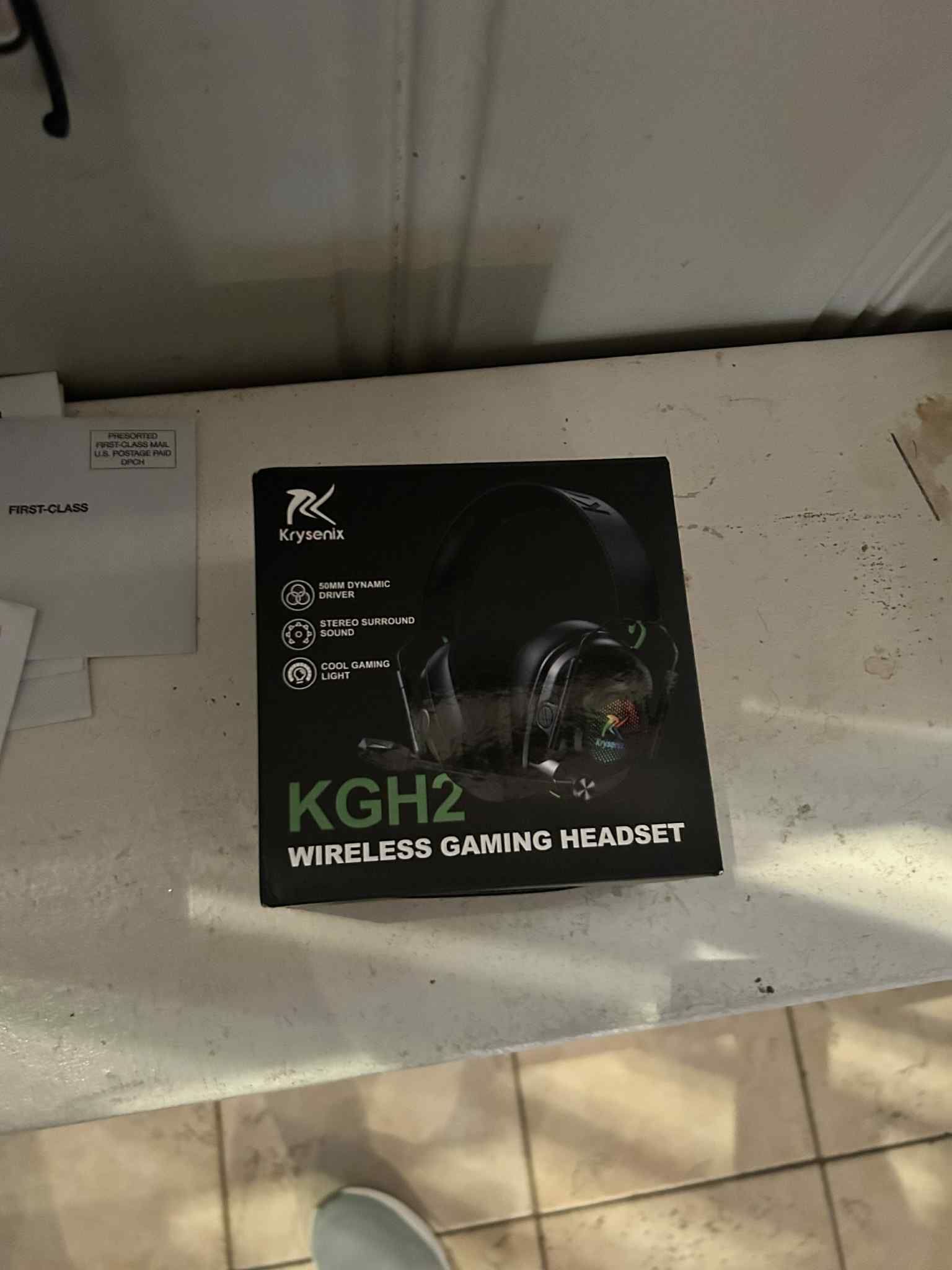 KRYSENIX Wireless Gaming Headset with Noise Canceling Microphone for PC, PS5, PS4, Switch, Mac,2.4 GHz Wireless & Bluetooth 5.4 Gaming Headphones, Coo