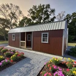 🏡 Gorgeous Shed Gal 12x32 Center Porch Cabin 