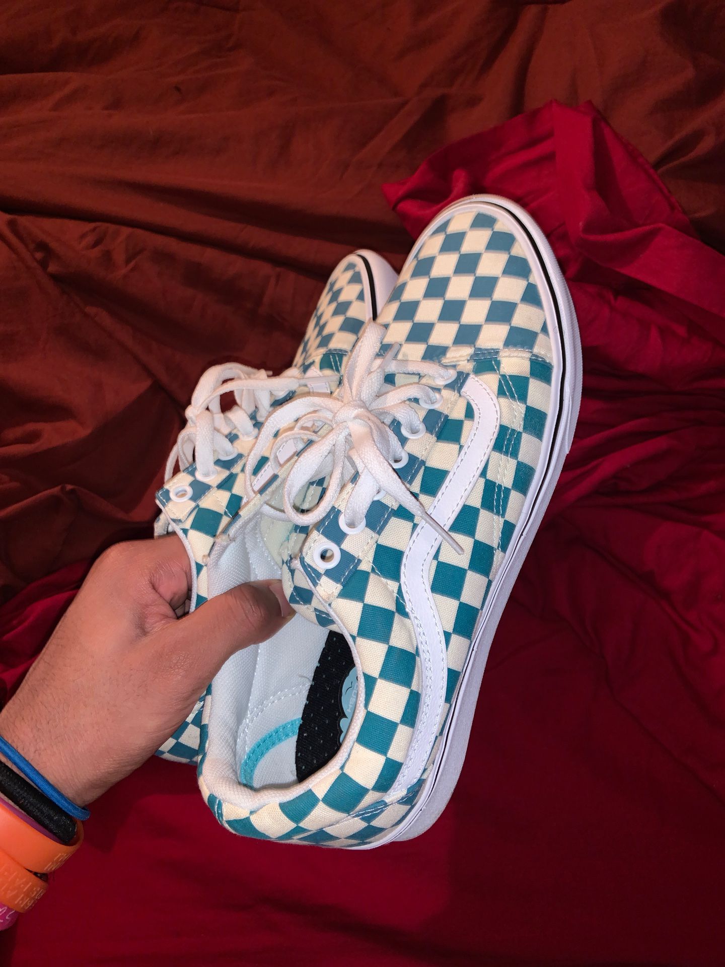 Turquoise Checkerboards