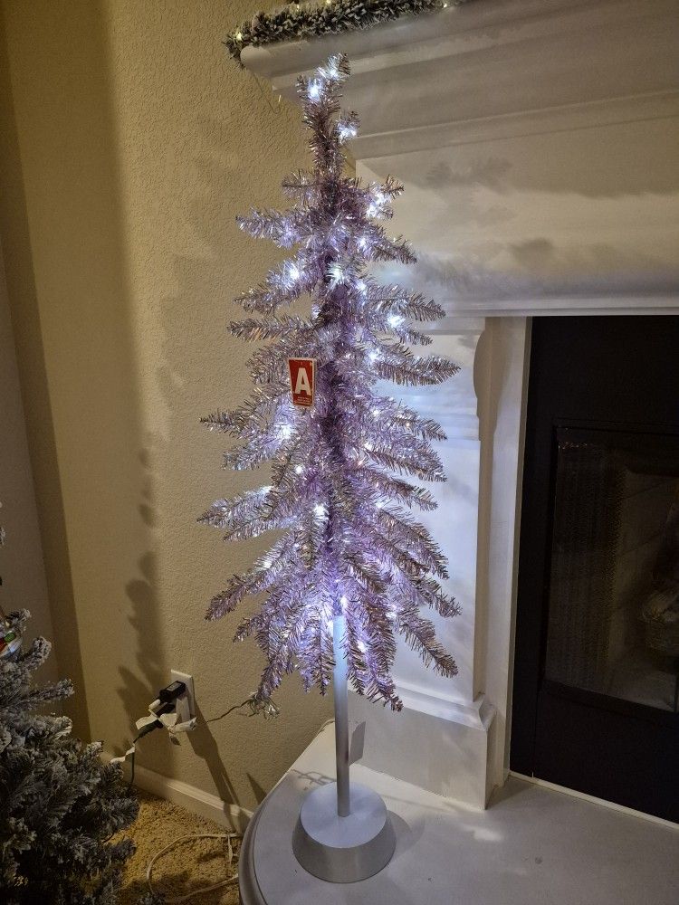 Pink Christmas Tree And 2 Sequence Pillows