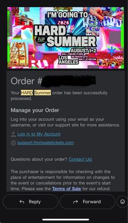 Hard Summer 2026 GA ticket