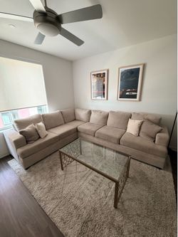 Bonaterra || Sand Sectional 2 piece couch living spaces 127”