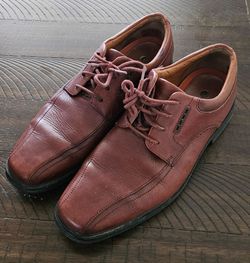 Good Condition Clarks Men's Brown Leather Dress Shoes US 10 W