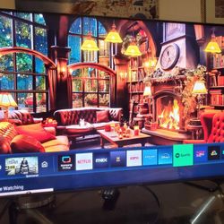 55" Samsung Chrystal Smart Tv 4k Great Condition Basically New No Scratch.  Great Quality Pic Come With Remote 