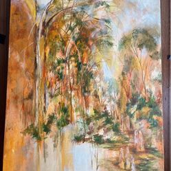 Original M . Glinke Abstract Canvas Painting No Frame
