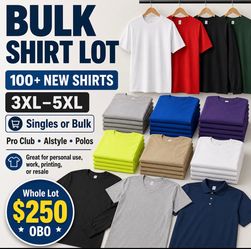 New Pro Club & Alstyle Shirts — 3XL–5XL — Singles or Bulk Deal